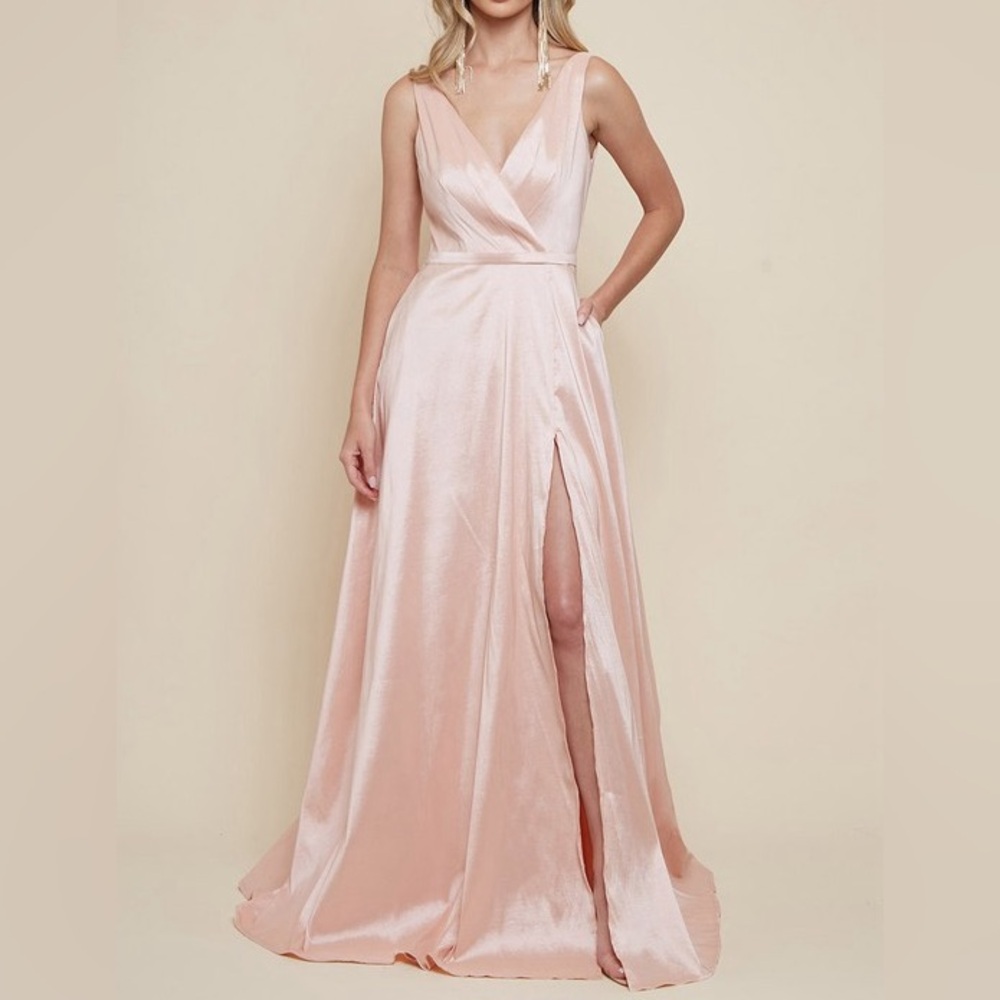 Elegant Peach Evening Gown